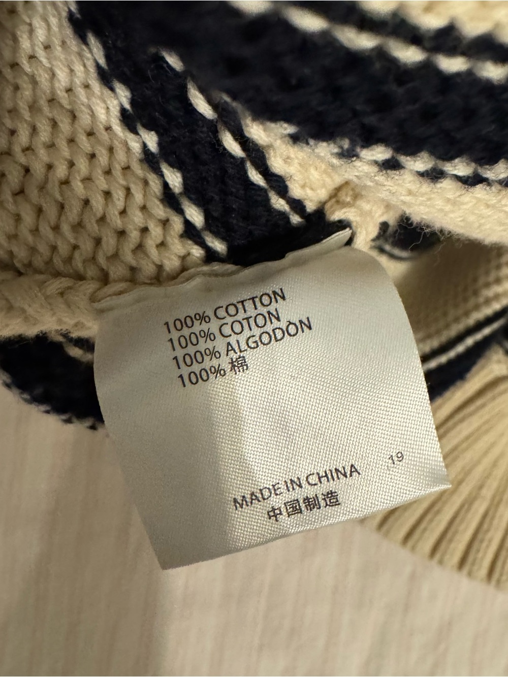 Brandy Melville Striped Crewneck Sweater - Cream and Black - Picture 5 of 5